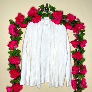 Gap Wool & Alpaca Blend Ivory Open Front Cardigan